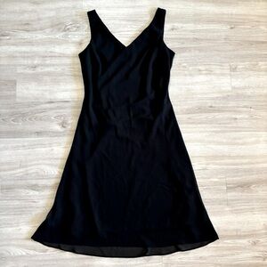 Sheri Martin New‎ York Black A-Line Cocktail V Neck Sleeveless Dress Size 8